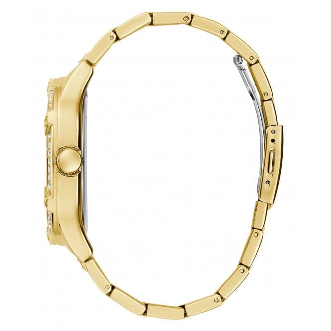Guess Watches Gents Duke Stainless Steel Gold Watch Gw0576g2 -korean beauty