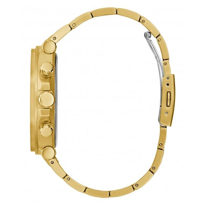 Guess Watches Gents Edge Stainless Steel Gold Watch Gw0539g2 -korean beauty
