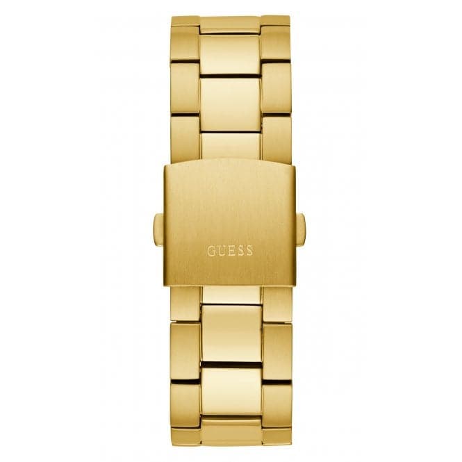 Guess Watches Gents Edge Stainless Steel Gold Watch Gw0539g2 -korean beauty