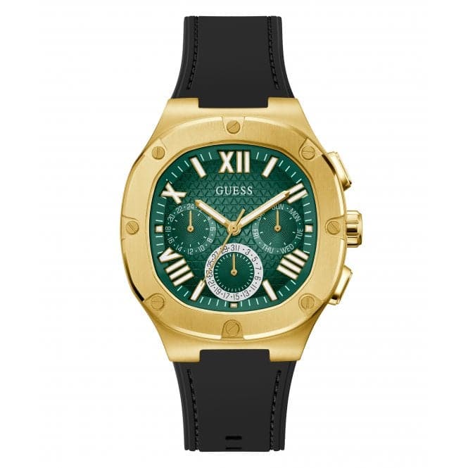 Guess Watches Gents Headline Gold Tone Watch Gw0571g3 -korean beauty
