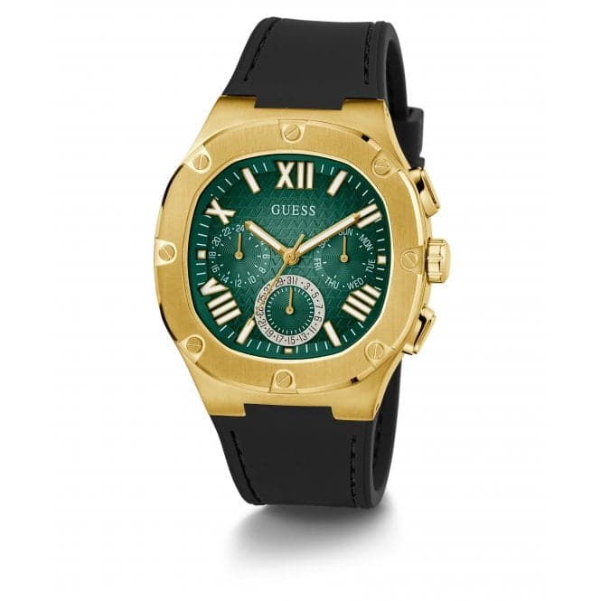 Guess Watches Gents Headline Gold Tone Watch Gw0571g3 -korean beauty