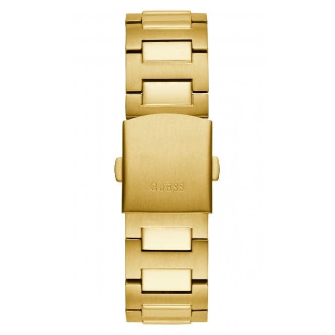 Guess Watches Gents Headline Stainless Steel Gold Watch Gw0572g2 -korean beauty