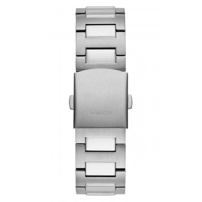 Guess Watches Gents Headline Stainless Steel Silver Watch Gw0572g1 -korean beauty