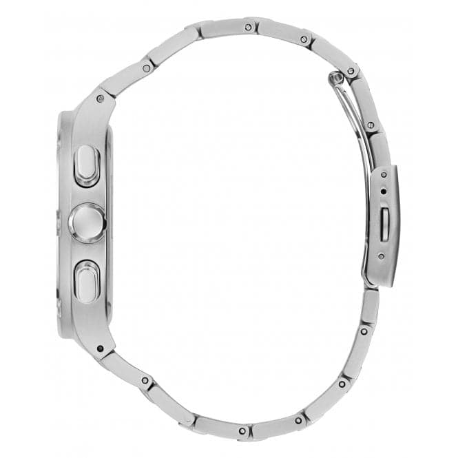 Guess Watches Gents Headline Stainless Steel Silver Watch Gw0572g1 -korean beauty