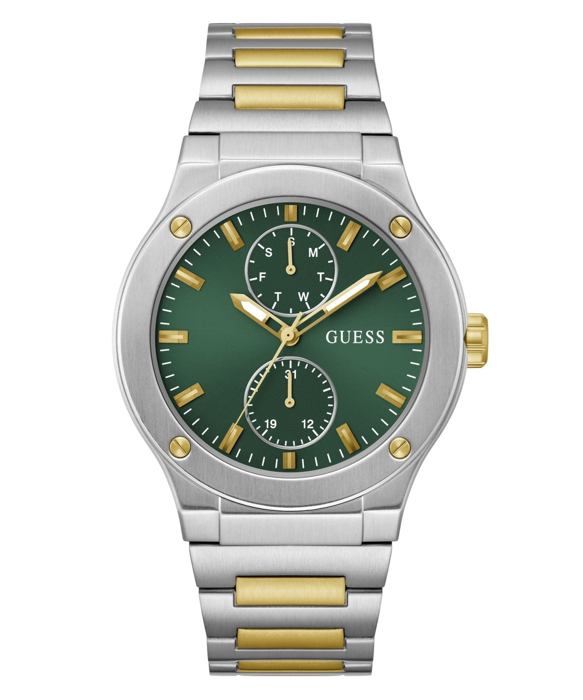 Gents Jet Silver Tone Stainless Steel Watch Gw0795g1 -korean beauty
