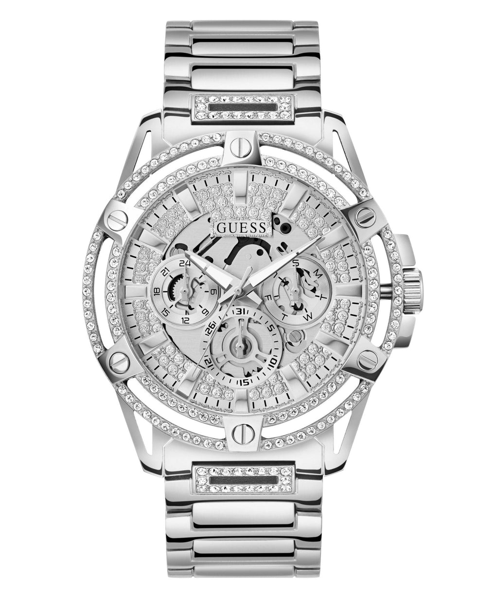 Gents King Silver Tone Stainless Steel Watch Gw0497g1 -korean beauty