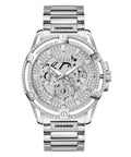 Gents King Silver Tone Stainless Steel Watch Gw0497g1 -korean beauty