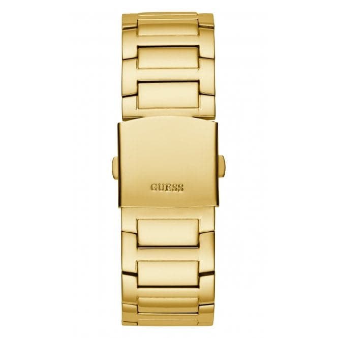Guess Watches Gents King Stainless Steel Gold Tone Watch Gw0497g2 -korean beauty