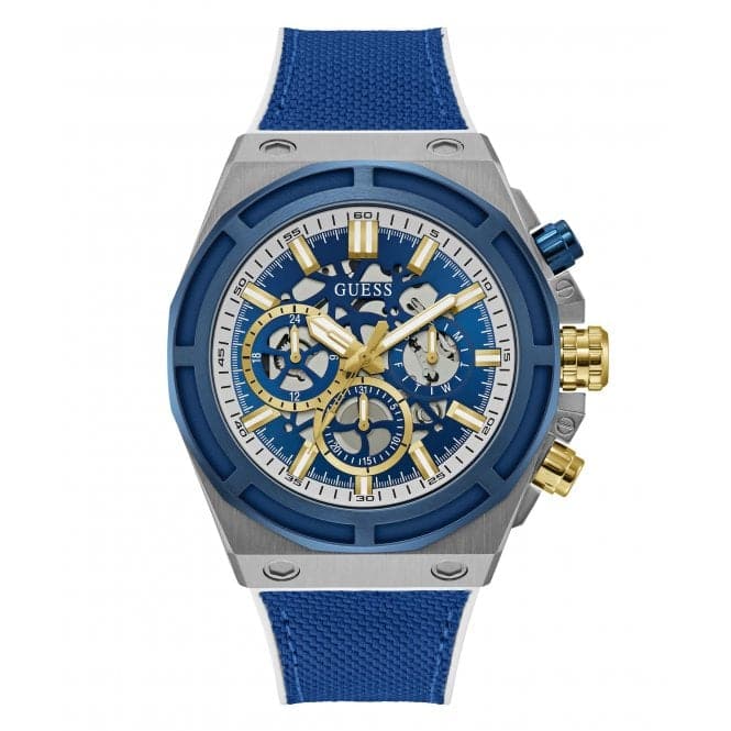 Guess Watches Gents Masterpiece Blue Watch Gw0713g1 -korean beauty
