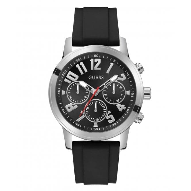 Guess Watches Gents Parker Black Watch Gw0708g1 -korean beauty