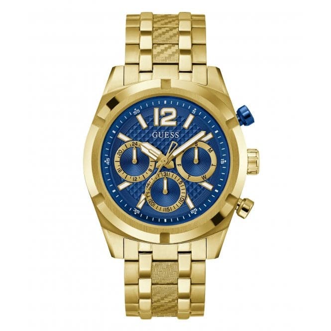 Guess Gents Resistance Gold Tone Watch Gw0714g2 -korean beauty