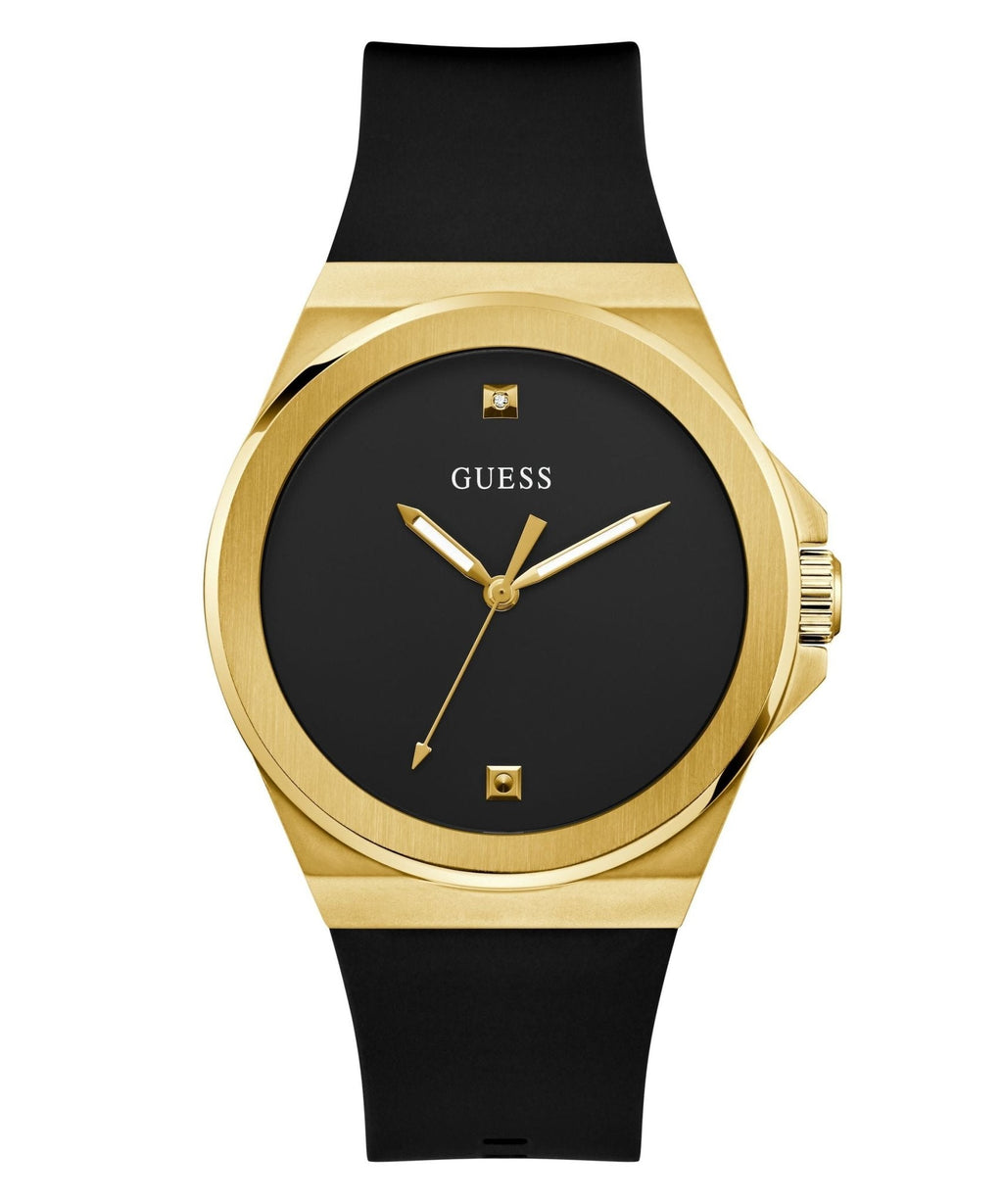 Gents Vinyl Gold Tone Silicone Watch Gw0790g1 -korean beauty