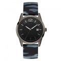 Guess Gents Gunmetal Black Dial Camo Strap Watch W0991g6 -korean beauty