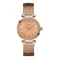 Guess Watches Guess Ladies Rose Gold Watch Wire Bracelet W0638l4 -korean beauty