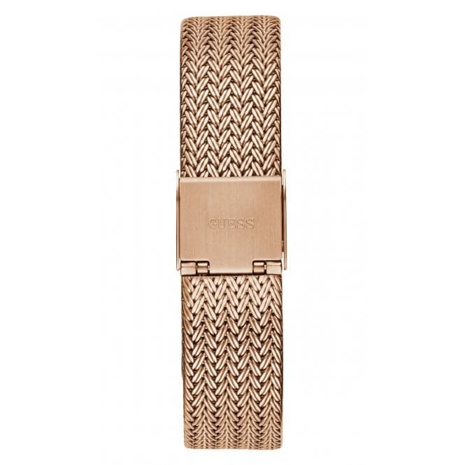Guess Watches Ladies Soiree Stainless Steel Mesh Rose Gold Watch Gw0402l3 -korean beauty