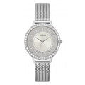 Guess Watches Ladies Soiree Stainless Steel Mesh Silver Watch Gw0402l1 -korean beauty