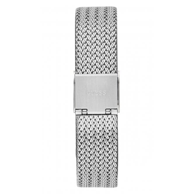 Guess Watches Ladies Soiree Stainless Steel Mesh Silver Watch Gw0402l1 -korean beauty