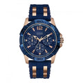 Guess Watches Guess Mens Blue Textured Silicone Strap Watch W0366g4 -korean beauty