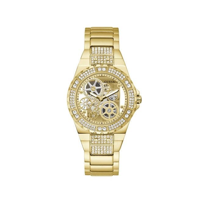 Guess Watches Reveal Ladies Trend Gold Stainless Steel Watch Gw0302l2 -korean beauty
