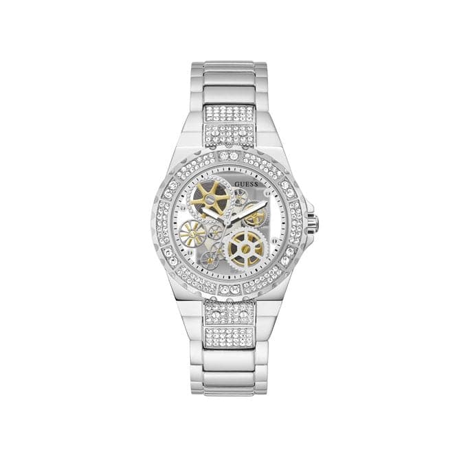 Guess Watches Reveal Ladies Trend Silver Stainless Steel Watch Gw0302l1 -korean beauty