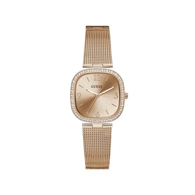 Guess Watches Tapestry Ladies Trend Rose Gold Stainless Steel Watch Gw0354l3 -korean beauty