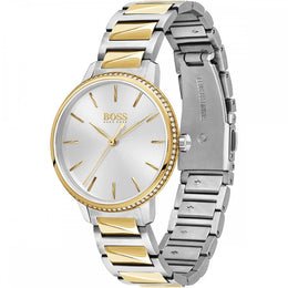 Hugo Boss Womens 1502568 Signature Two Tone Stainless Steel Analog Watch -korean beauty