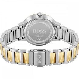Hugo Boss Womens 1502568 Signature Two Tone Stainless Steel Analog Watch -korean beauty