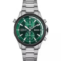 Hugo Boss Mens 1513930 Chronograph Stainless Steel Watch With Green Dial -korean beauty