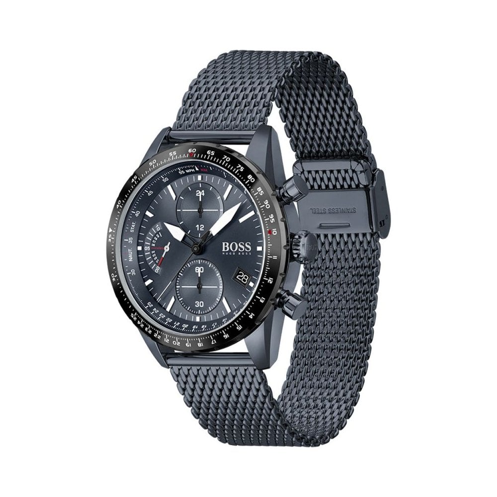 Hugo Boss Mens 1513887 Chronograph Blue Pilot Edition Watch -korean beauty