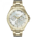 Hugo Boss Womens 1502445 Premiere Gold Tone Stainless Steel Watch -korean beauty