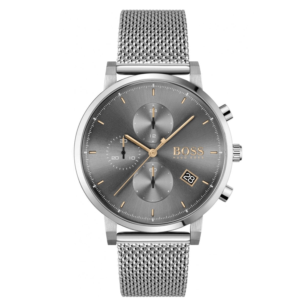 Hugo Boss Men S Watch Associate Brushed Steel Rose Gold Hb1513807 -korean beauty