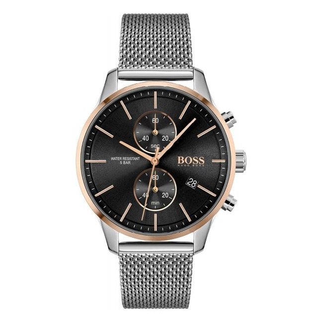Hugo Boss Men S Watch Associate Two Tone Black Hb1513805 -korean beauty