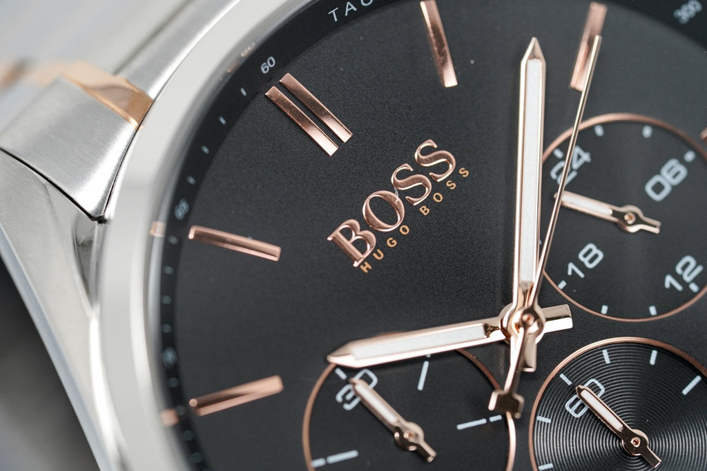 Hugo Boss Men S Watch Champion Two Tone Black Hb1513819 -korean beauty