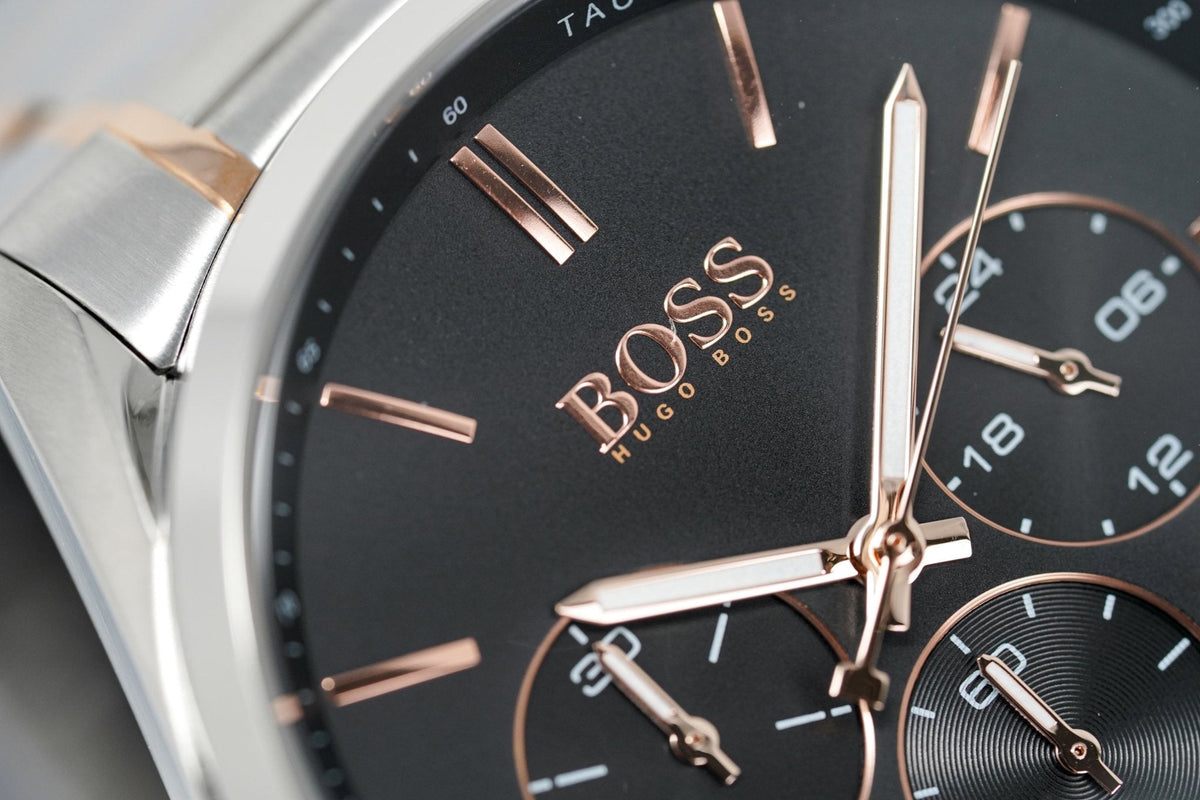 Hugo Boss Men S Watch Champion Two Tone Black Hb1513819 -korean beauty