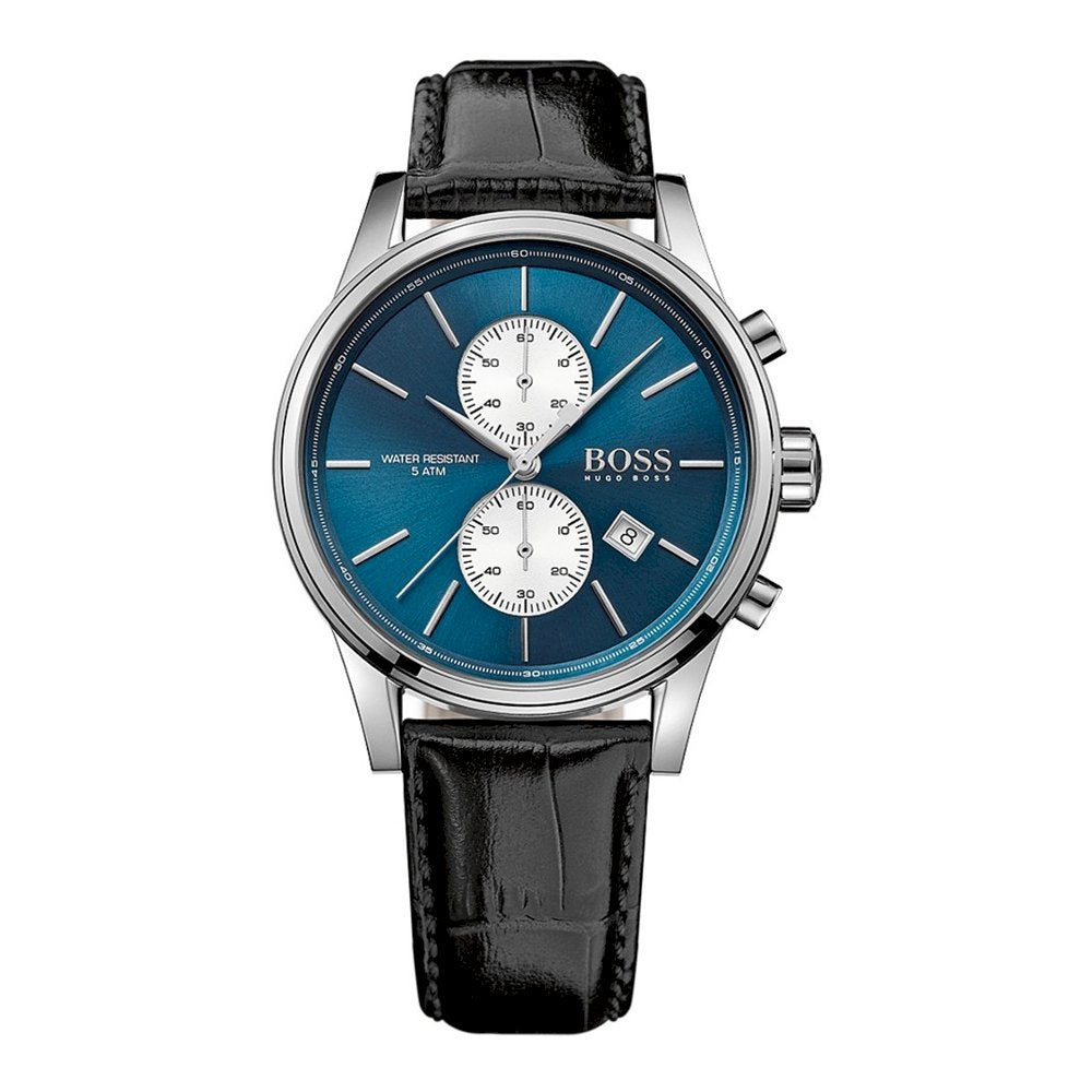 Hugo Boss Men S Watch Chronograph Blue Jet Leather Hb1513283 -korean beauty