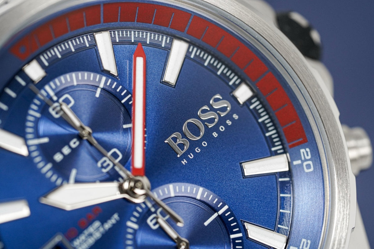 Hugo Boss Men S Watch Chronograph Globetrotter Blue Hb1513823 -korean beauty