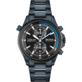 Hugo Boss Men S Watch Chronograph Globetrotter Blue Pvd Hb1513824 -korean beauty