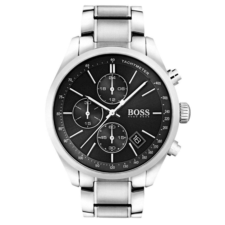 Hugo Boss Watch Chronograph Grand Prix Black Hb1513477 -korean beauty