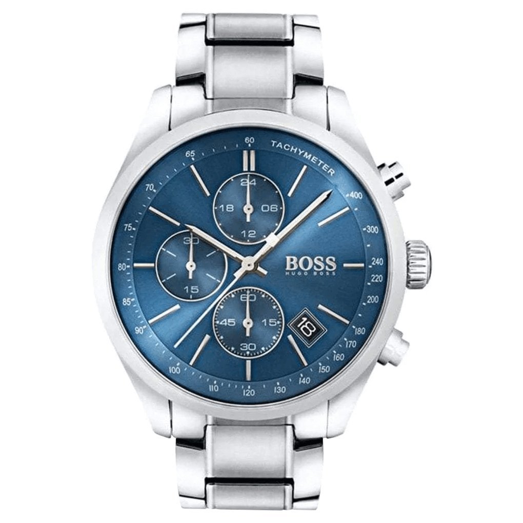 Hugo Boss Men S Watch Chronograph Grand Prix Blue Hb1513478 -korean beauty
