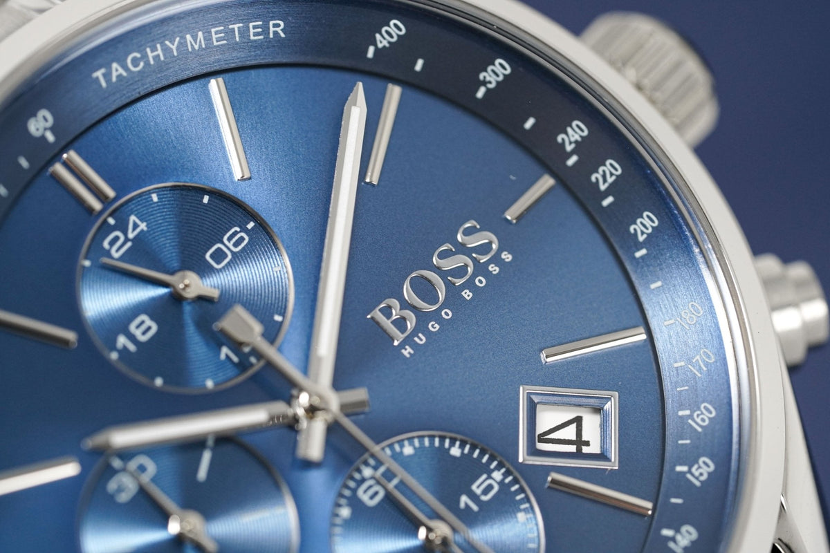 Hugo Boss Men S Watch Chronograph Grand Prix Blue Hb1513478 -korean beauty
