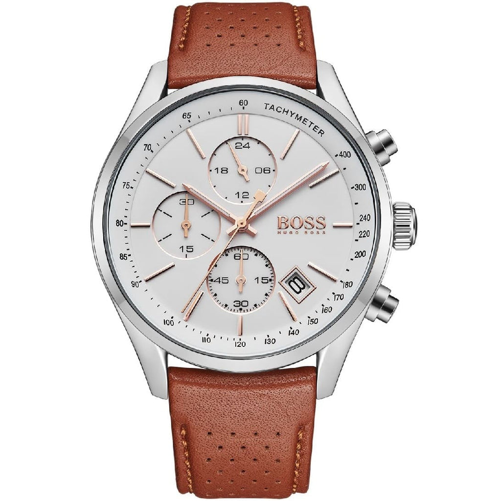 Hugo Boss Watch Chronograph Grand Prix White Hb1513475 -korean beauty