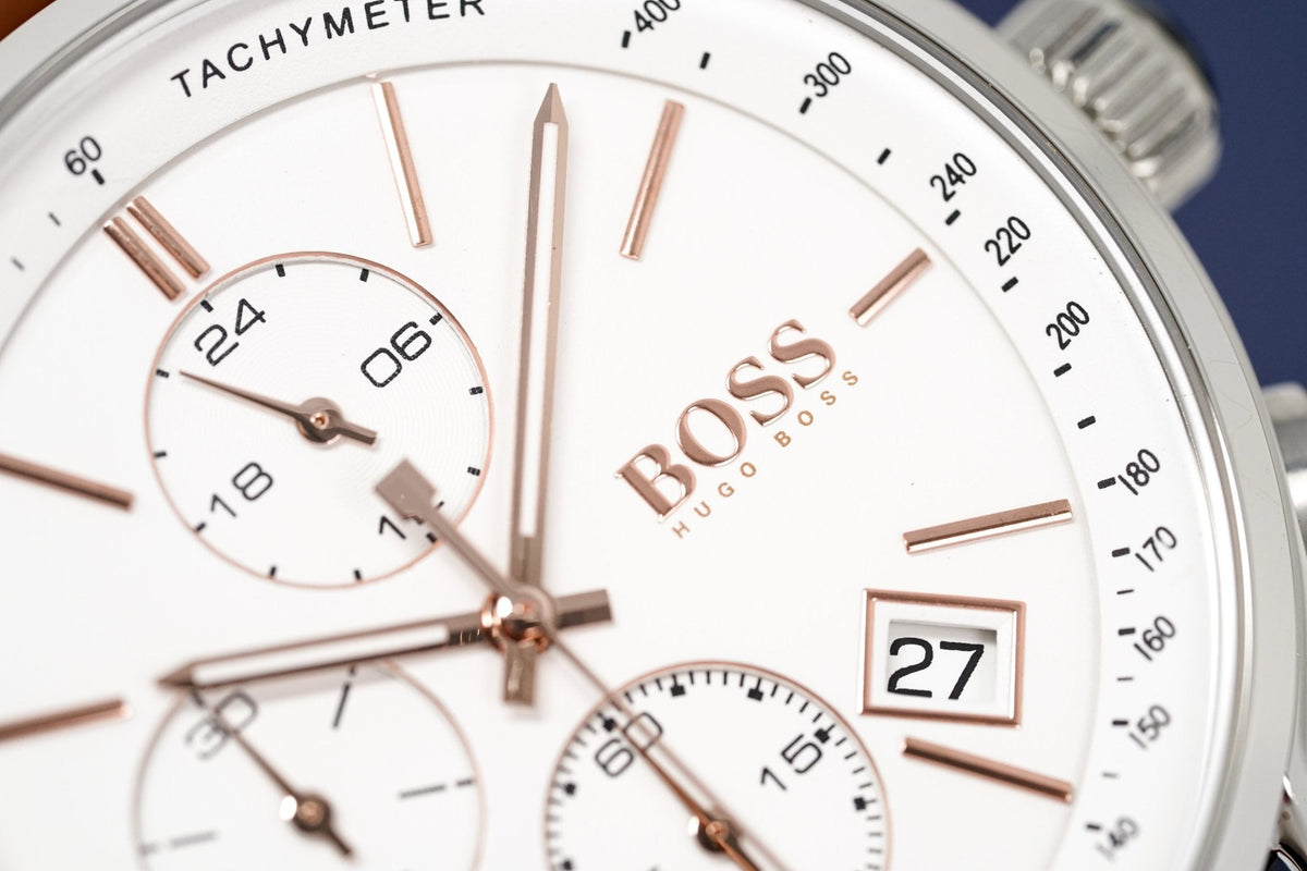 Hugo Boss Watch Chronograph Grand Prix White Hb1513475 -korean beauty