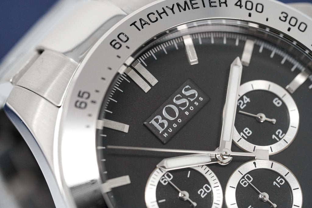 Hugo Boss Men S Watch Chronograph Ikon Black Hb1512965 -korean beauty