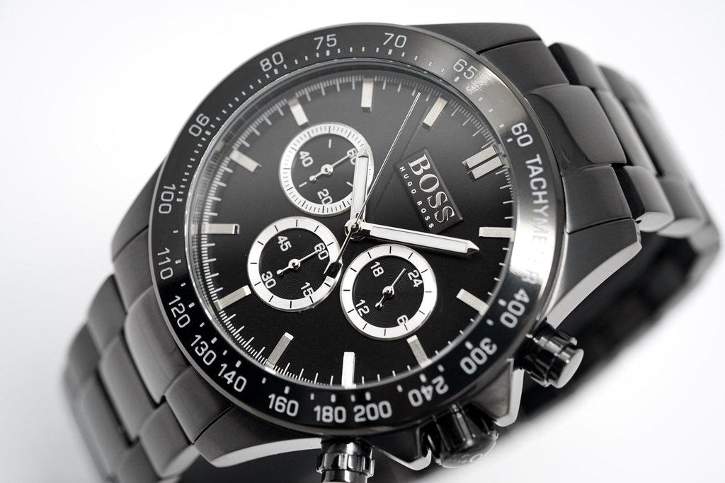 Hugo Boss Men S Watch Chronograph Ikon Black Pvd Hb1512961 -korean beauty