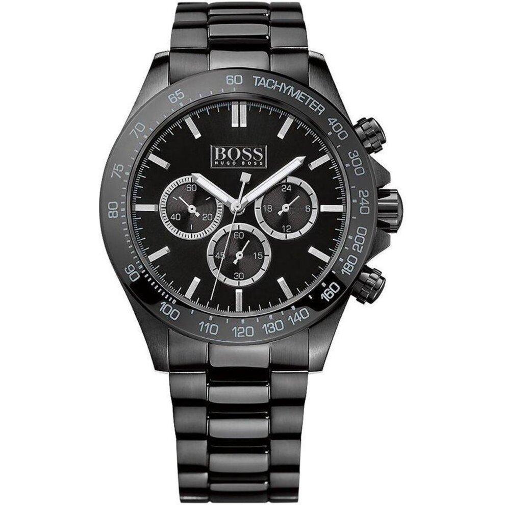 Hugo Boss Men S Watch Chronograph Ikon Black Pvd Hb1512961 -korean beauty