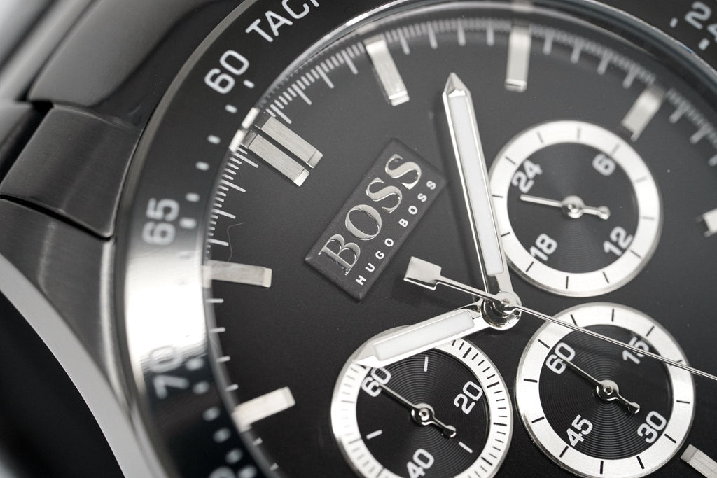 Hugo Boss Men S Watch Chronograph Ikon Black Pvd Hb1512961 -korean beauty