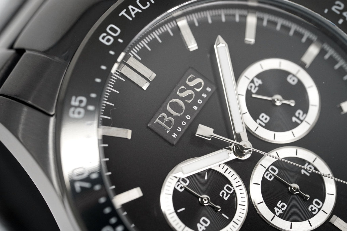 Hugo Boss Men S Watch Chronograph Ikon Black Pvd Hb1512961 -korean beauty