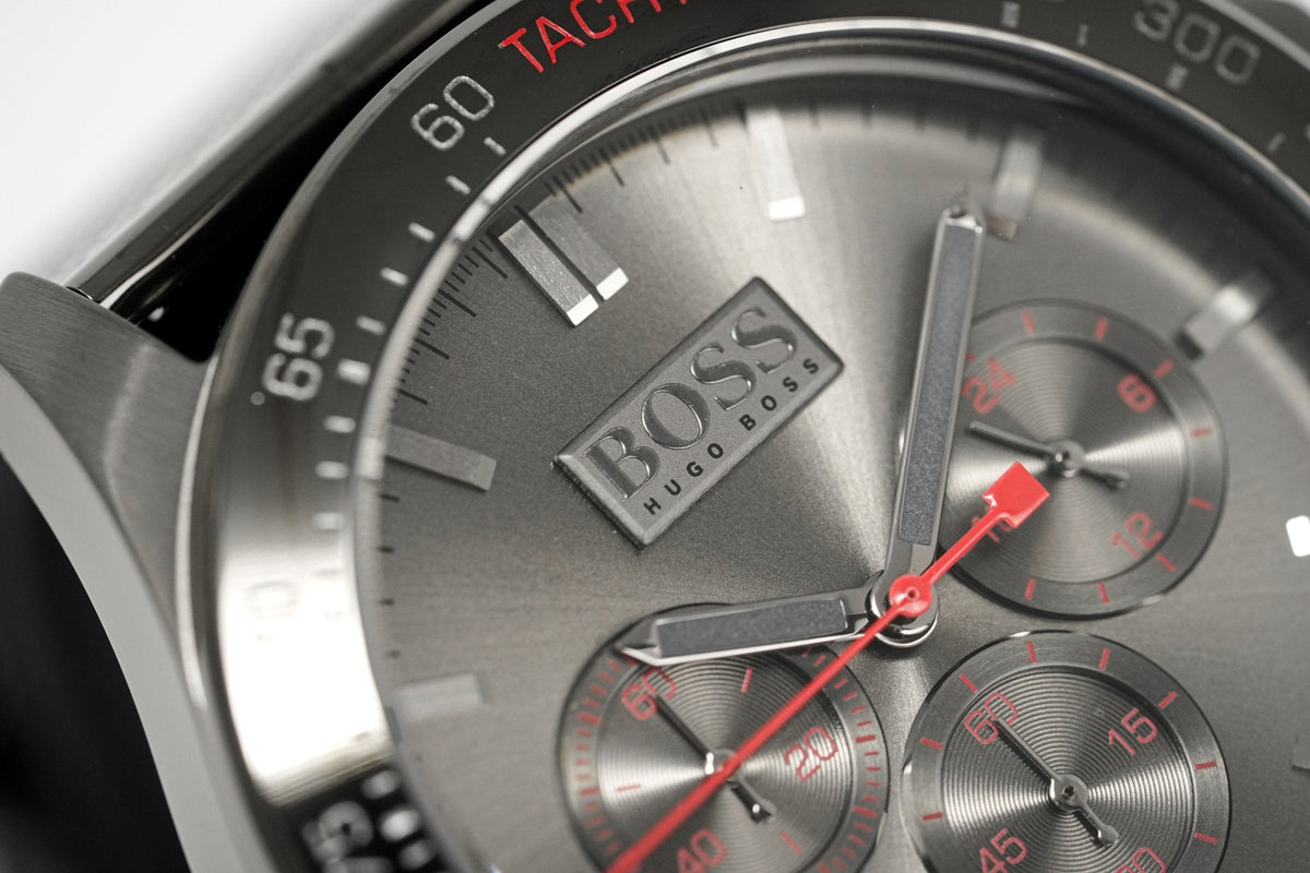 Hugo Boss Men S Watch Chronograph Ikon Grey Mesh Hb1513443 -korean beauty