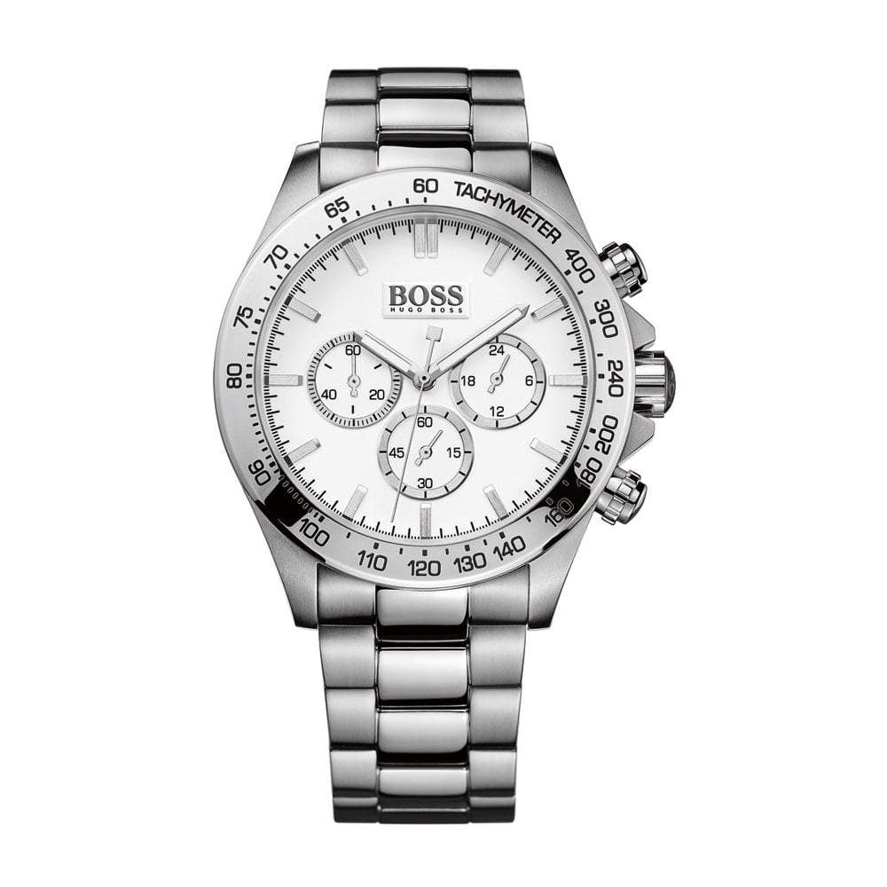 Hugo Boss Men S Watch Chronograph Ikon Silver Hb1512962 -korean beauty