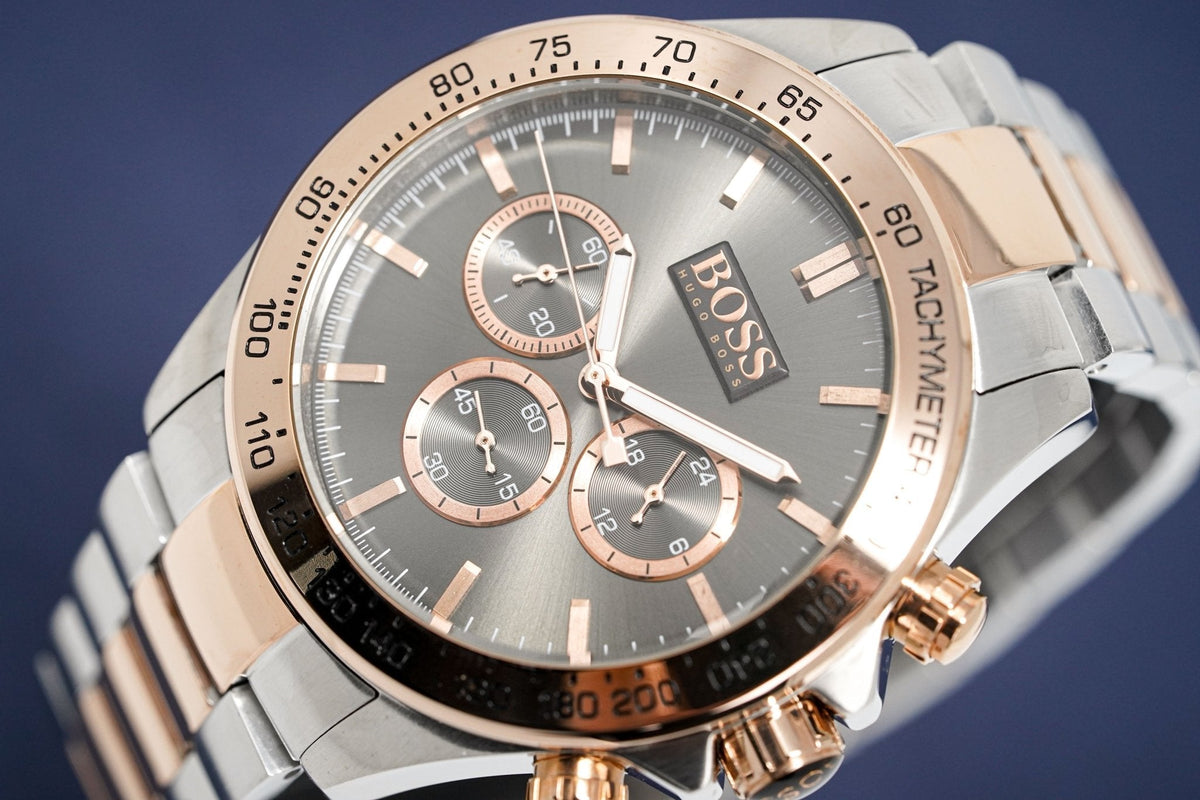 Hugo Boss Men S Watch Chronograph Ikon Two Tone Hb1513339 -korean beauty